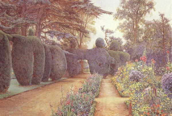 Ernest Arthur Rowe The Gardens at Campsea Ashe.Watercolur (mk46) France oil painting art